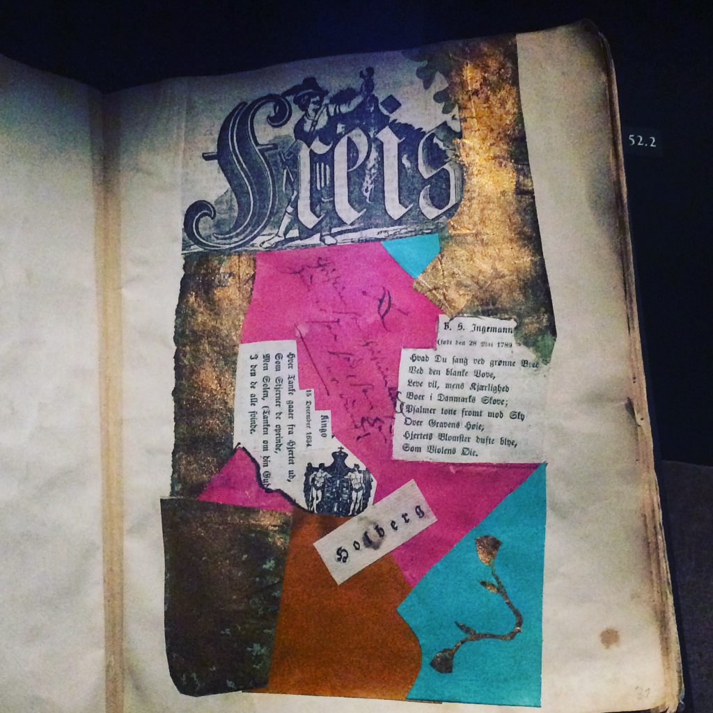 H.C. Andersen's notebook, one of many he kept with cut paper art.